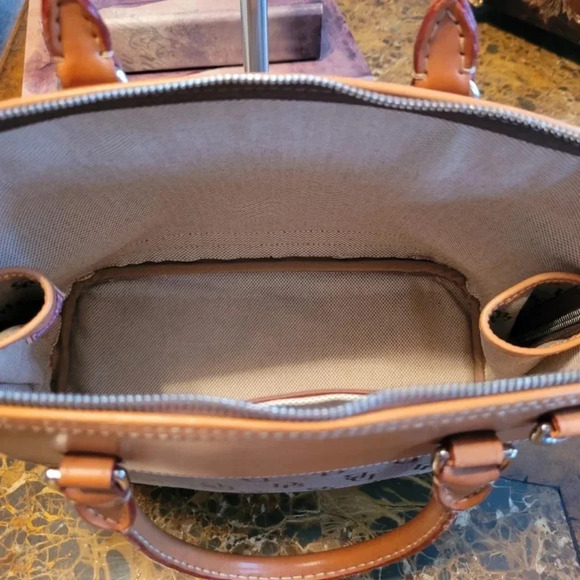 Dooney & Bourke Tan and Brown Satchel Bag - Picture 9 of 12